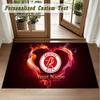 Crystal Velvet Square Rug Custom NameBristol City Pattern Non Slip Home Floor Decor Rug