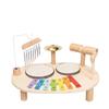 Multifunctional Wooden Music Table: Children's Educational Drum & Xylophone Toy for Boys & Girls