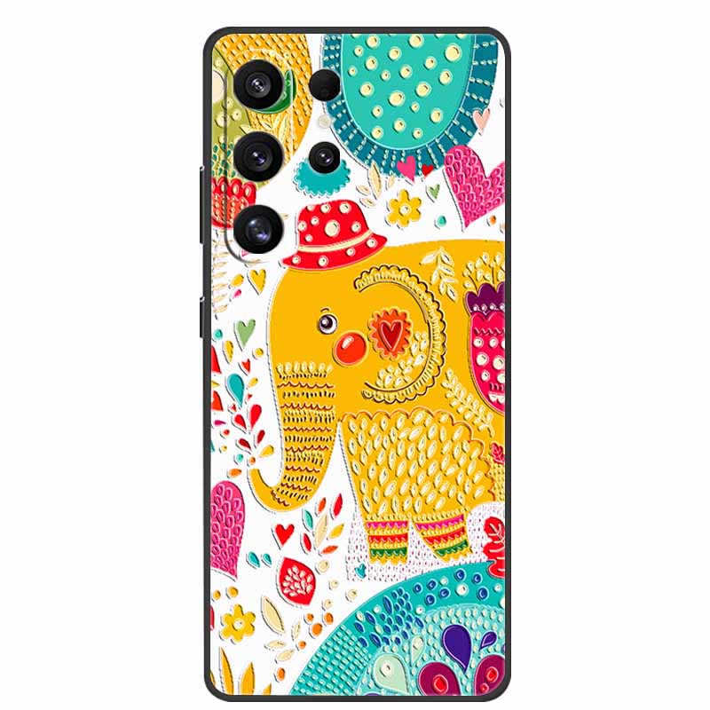 For Samsung Galaxy S26 Ultra Case 3D Relief Flower Emboss Silicone Funda For Samsung S26 Ultra S 26 Ultra Relief Cartoon Bumper