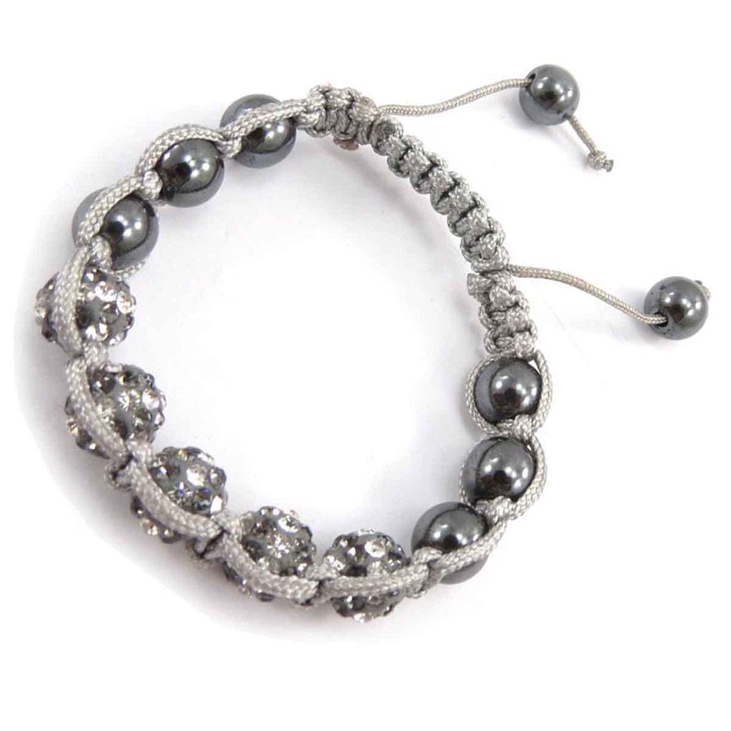 Les Trésors De Lily [J8951] - Gray 'Shambhala' Ethnic Bracelet