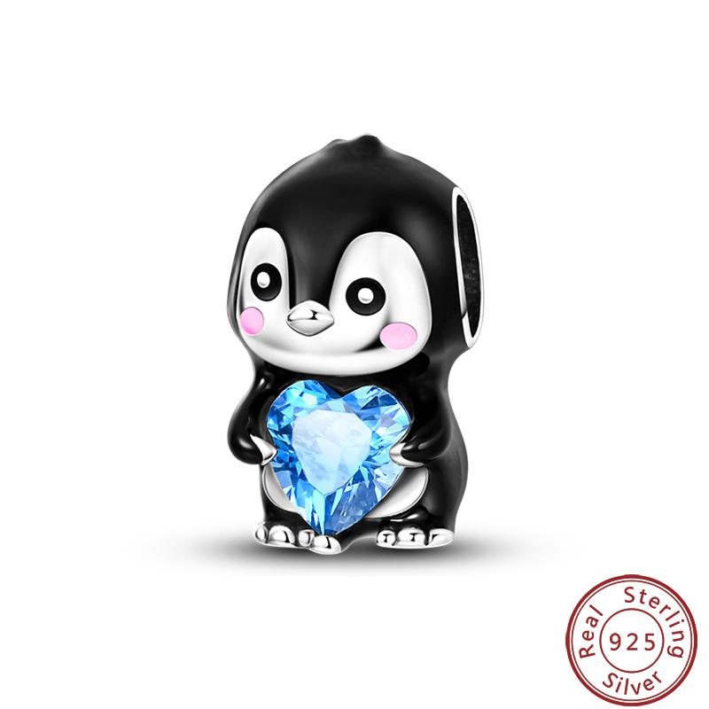 100% Copper Snowman Penguin Fireplace Warm Winter Series Charms Beads 3Mm Diy Fine Jewelry Making