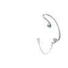 Personalized Integrated Earbone Clip Earrings, Asymmetrical Full-Drilled Butterfly Serpentine Earrings