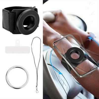 [Magnetic Wrist Phone Holder] 360° Rotatable Magnetic Wrist Phone Holder | For Running, Hiking, Cycling, Walking, Fitness