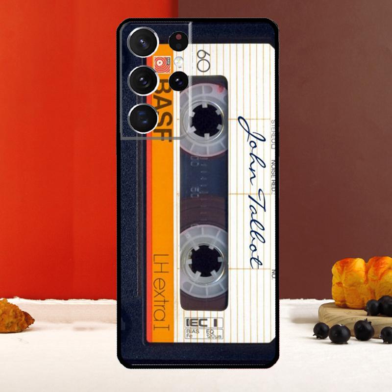Vintage Cassette Tape Retro Cover For Samsung Galaxy S25 Ultra S22 S23 S24 Plus S20 S21 FE S9 S10 S25 FE Phone Case