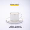 Shangqi Gold-Rimmed Bone China Coffee Cup & Saucer Set