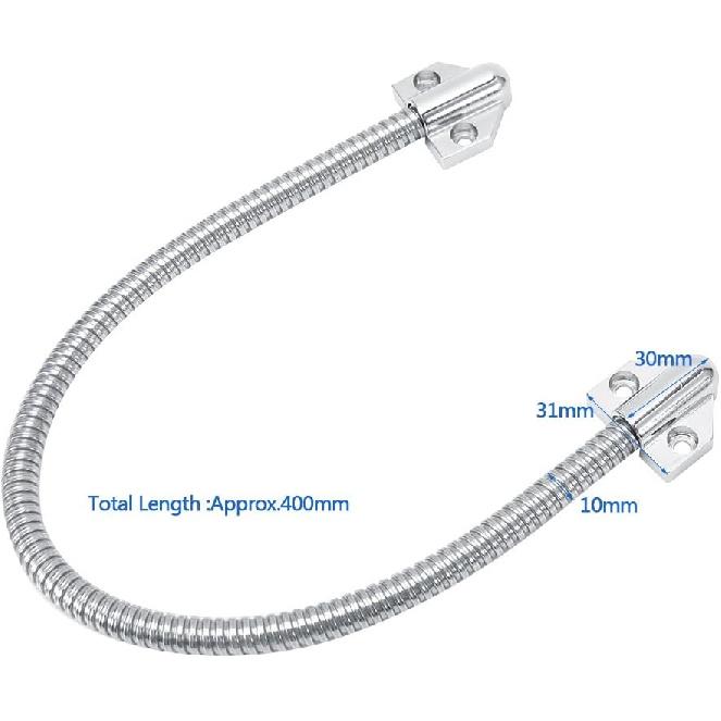 Door Loop Wire Armor Door Cord Zinc Alloy 1Pc 40Cm Long Door Loop With Triangle Ends For Exposed Mortise Mounting Wire Cable