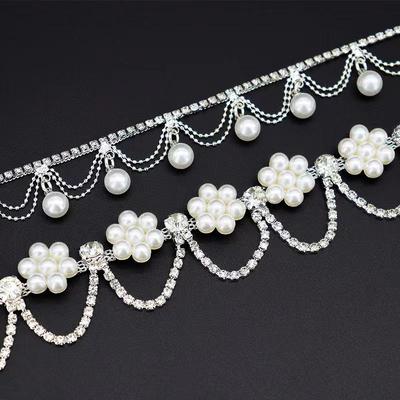 Elegant Pearl Rhinestone Tassel Chain for DIY Clothing & Accessories