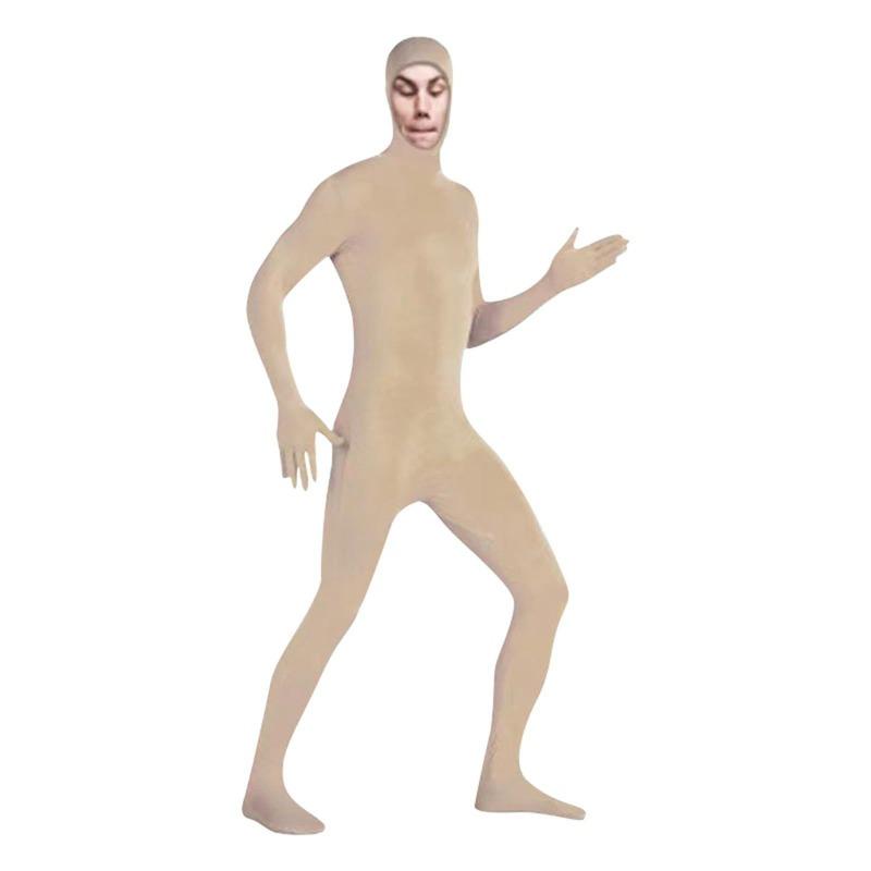 Halloween cos costume ninja invisible man tights showing face black man invisibility cloak performance costume performance costume