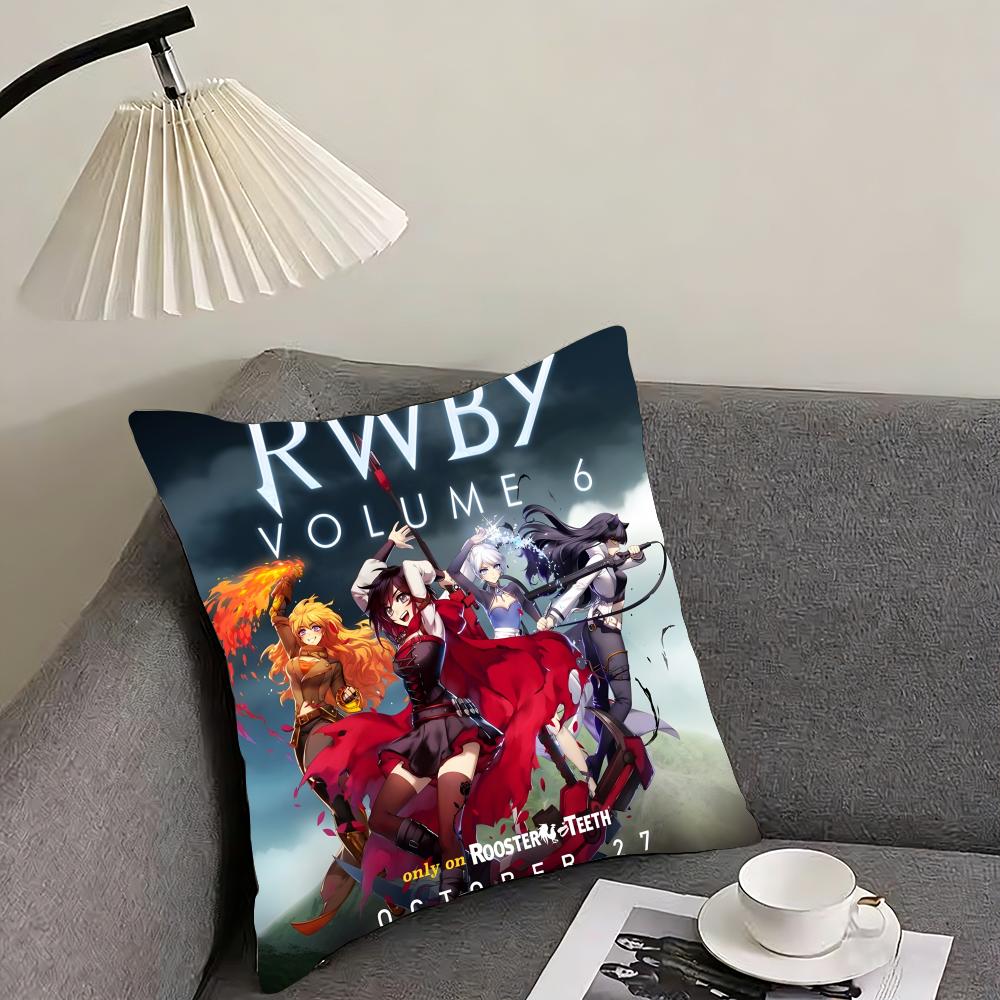 RWBY Cushion Cover Reversible Plush Pillow Cover – For Car, Sofa, Bedroom, Perfect As a Gift.