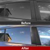Carbon Window Pillar Post Molding Cover Trim Sticker Fits BMW 3-Series E90 06-12