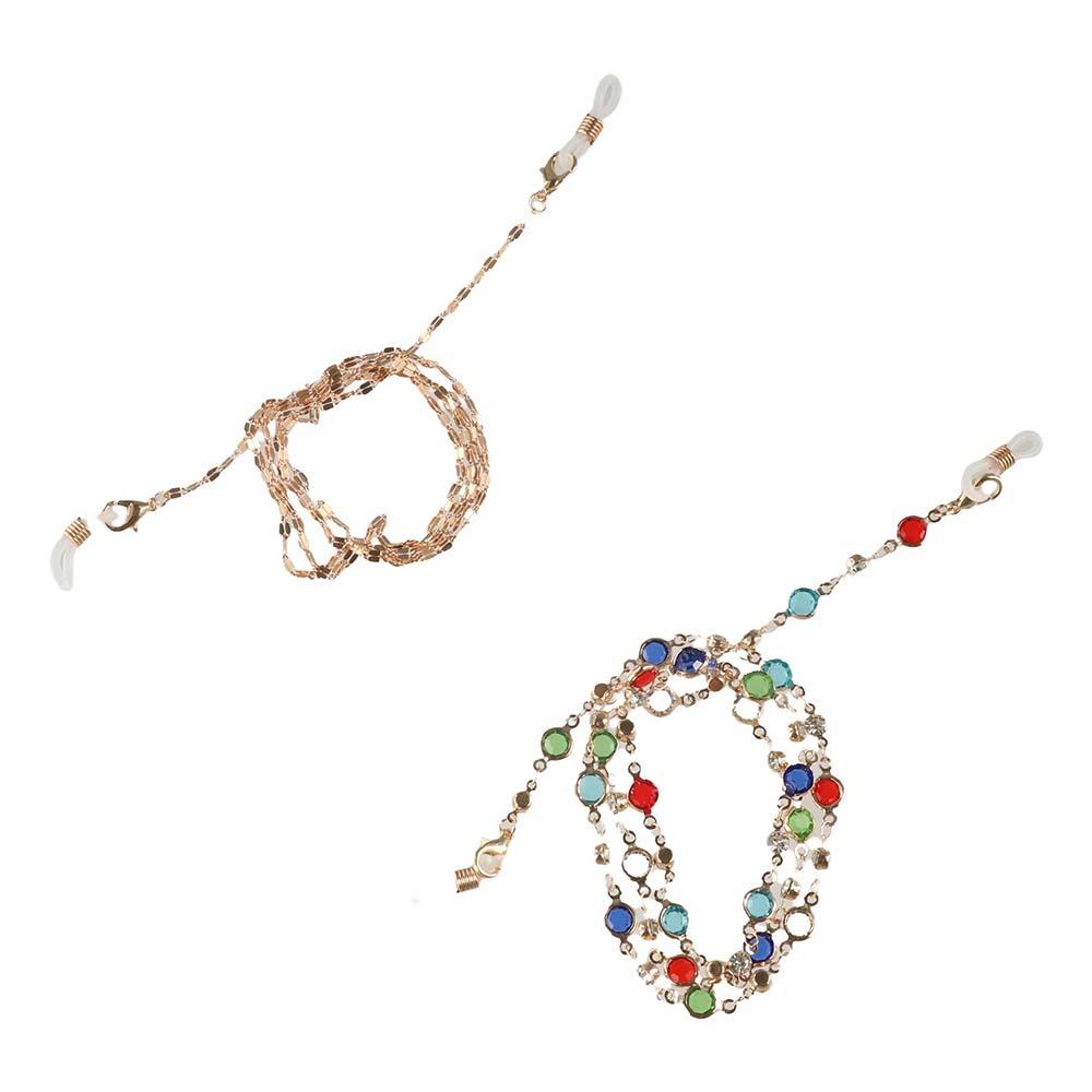 Bohemian Beads Glasses Chain Vintage Mask Chain Fashion Crystal Glasses Chain  Eyewear Accessories