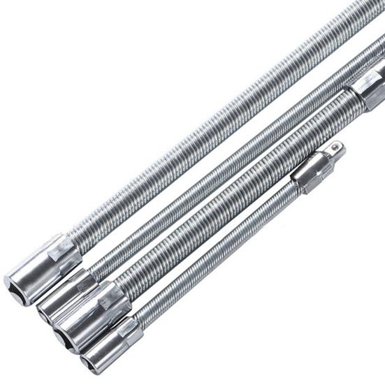 Adaptador de Barra de Extensão Flexível com Haste Sextavada Chave Catraca Encaixe de Acionamento Ferramenta Manual