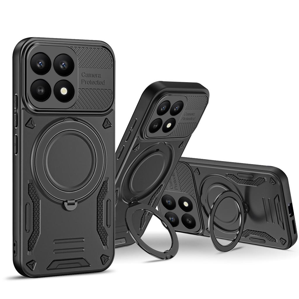 Stoßfeste Fingerringhalter-Rüstungs Hülle für Xiaomi 17 Schutz Mit Magsafe Magnetische Adsorption Funda Metallringhalter Abdeckung