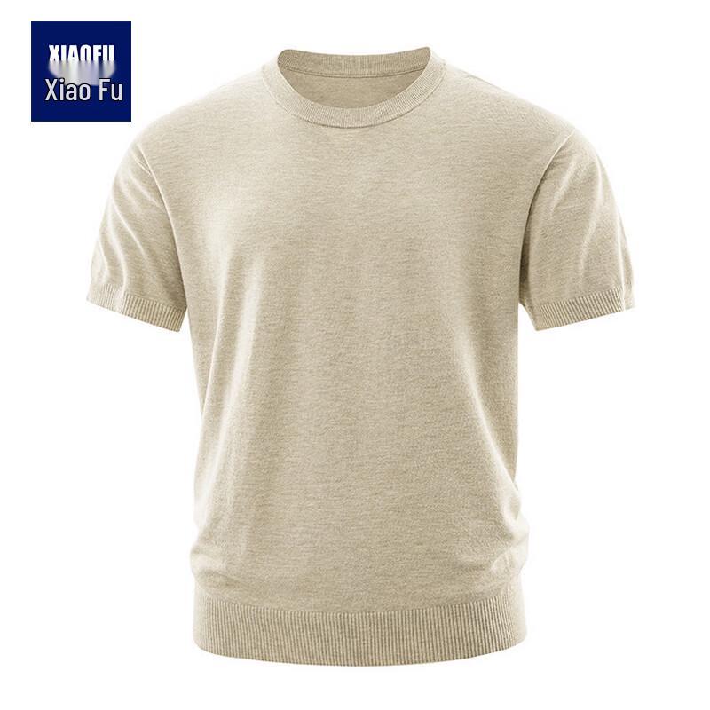 

Men s Knitted Round Neck Casual T-Shirt 3XL