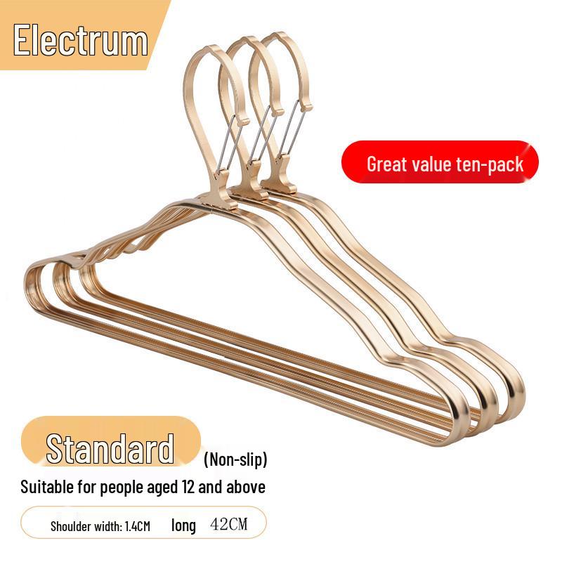 Windproof Aluminum Alloy Non-Slip Clothes Hanger with Elastic Snap-On Clips for High-Rise Use