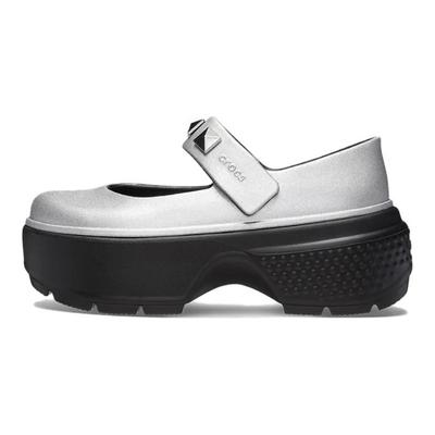 Zapatos Mary Jane de Moda Cómodos Simples Suela Gruesa Zapatos de Mujer Plata 210437-040