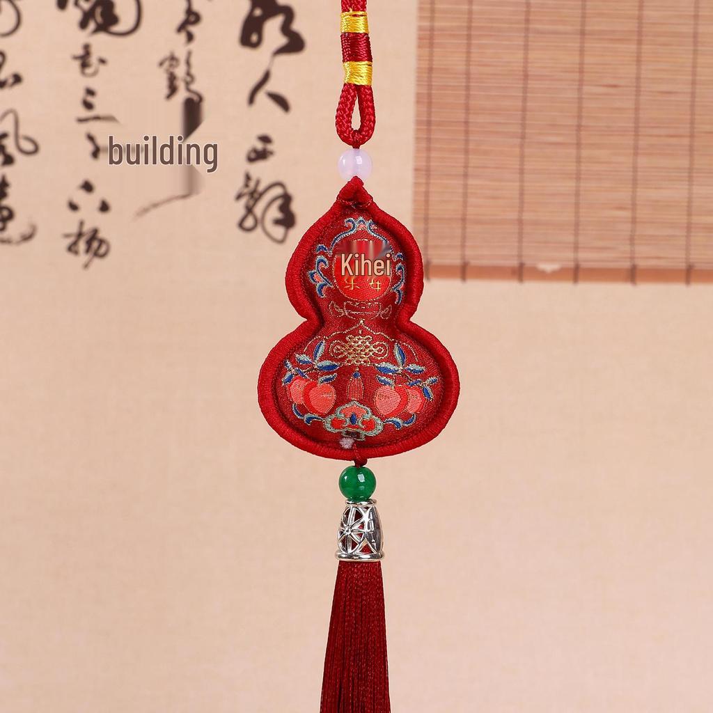 Dragon Boat Festival Gourd Pendant: Traditional Embroidered Sachet, Portable Ancient Style Scent Bag, Car Charm, Lucky Gift