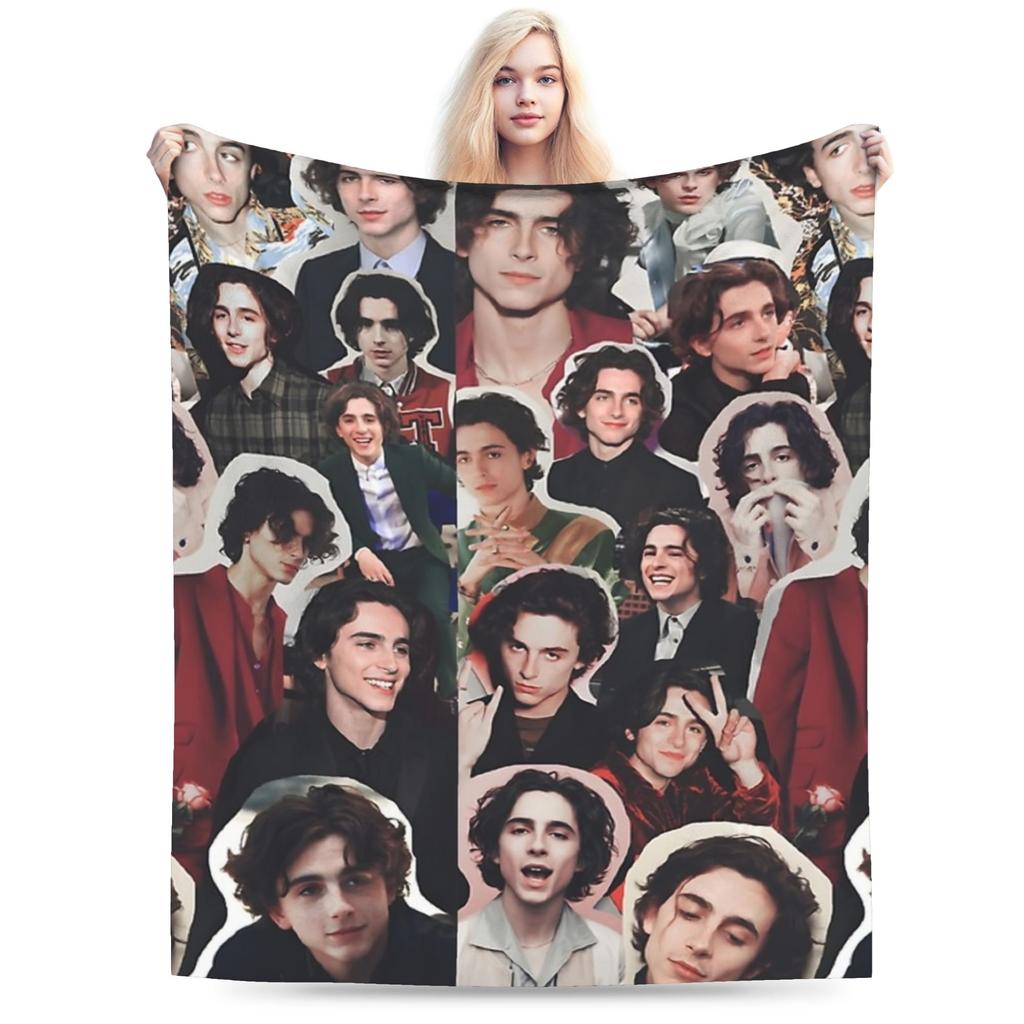 Timothe Chalamet Merch Blanket Lightweight Warm Throw Blankets for Sofa 50x60 Inches Multisize Bedspread