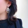 New Retro Light Luxury Asscher Yellow Bohemian Earrings Tassel Earrings