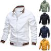 Herrenmode Casual Stehkragen Jacke Frühling und Herbst Herren Freizeitjacke Herren Workwear Jacke Baumwolljacke