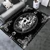 1PC Skull Dark Gothic Pattern Printed Carpet Rug for Living Room Bedroom Home Sofa Decoration,Non-slip Floor Mat Floor Mat