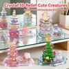 3D Relief Stickers Crystal Embossed Stickers Fun DIY Stackable Decorative Sticker 3D Puffy Stickers Mini Desktop Ornament Kit