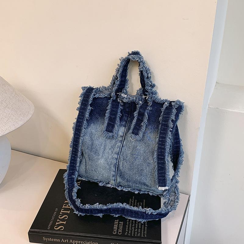 

Нишевая джинсовая сумка женская новая модная универсальная сумка через плечо высококлассная портативная сумка-тоут