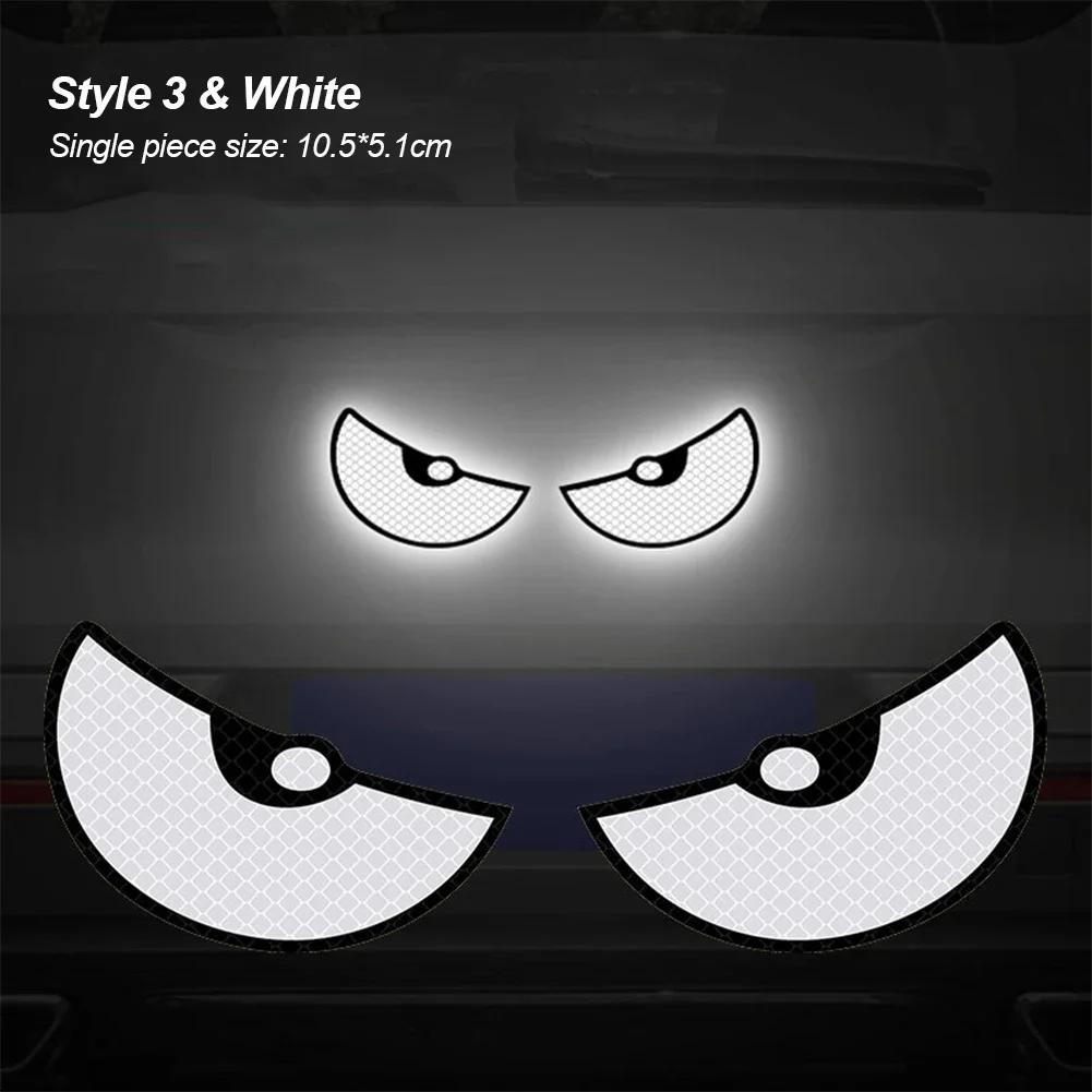 2PCS Car Reflector Sticker Night Driving Safety Decal Motorcycle Trailer Cat Eye Reflective Safety Warning Tape Decoration