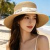 Lafite Hat Spring and Summer European and American Straw Hat Mountaineering Travel Vacation Upturned Edge Beach Straw Hat Performance Jazz Hat