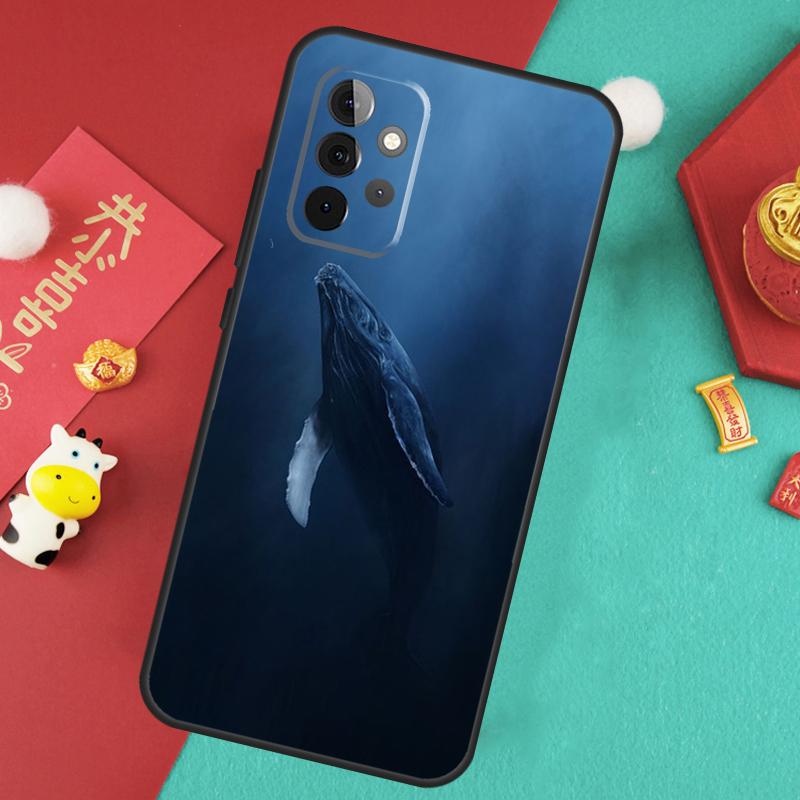 Ocean Whale Shark Swimming Case For Samsung Galaxy A55 A35 A25 A15 A14 A34 A54 A53 A33 A23 A13 A12 A52 A51 A32 Cover