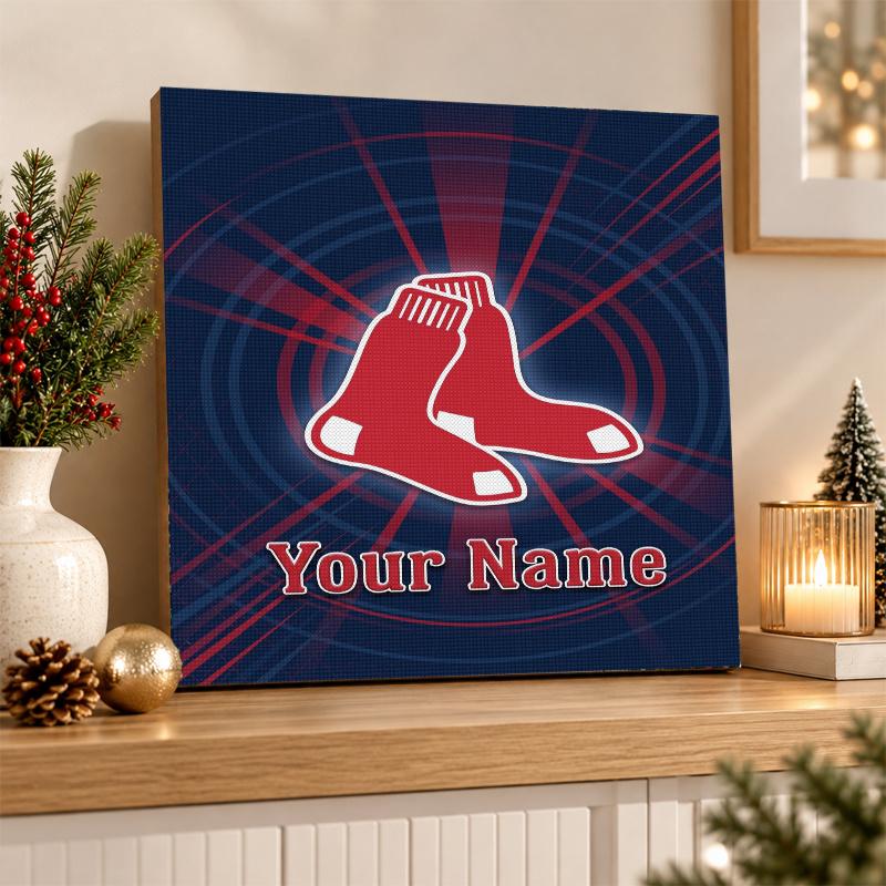 Boston Red Sox Custom Name Text 5D Diamond Painting Kit DIY Full Drill Diamond Art Decoration