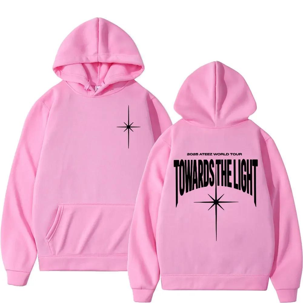 

Корейский K-pop Ateez Мировой тур Towards The Light Худи Мужской Женский Мода С длинным рукавом Оверсайз Толстовки Худи M