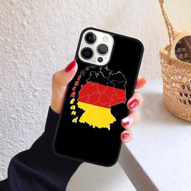 Germany Flag National Emblem Phone Case for iPhone 17 Air 16 PRO MAX 15 14 PLUS 11 12 13 Back Cover Fundas Shell