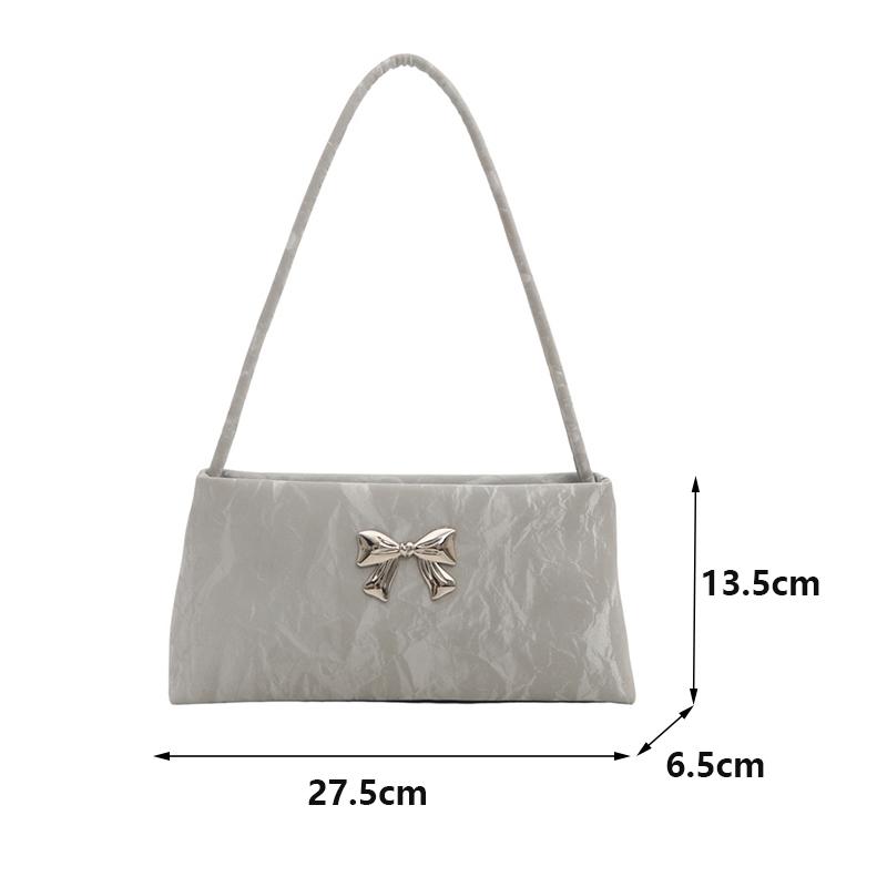 Fashion Bow Decoration Women's Shoulder Bag For Daily Used Square Casual Ladies Handbags Designer Underarm Bags AVE