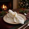 Formal Banquet Table Ornaments Christmas Deer Napkin Ring, Metal Elk Head Holder, Reusable Antler Rings Holiday Ring for Dining Decor Winter