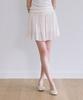 Laminez Shirred Flare Mini Skirt - Cream