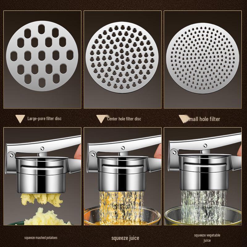 Xiyao 304 Stainless Steel Multi-functional Manual Juicer & Masher