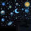 Glow-in-the-Dark Solar System Wall Stickers: 9 Planets, Moon, and Meteors for Kids’ Room Décor