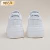 Leather platform white shoes women's 2025 spring new inner height increase breathable versatile casual women's shoes lace-up board shoes women