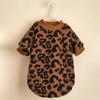 Puppy Pullover Dogs Pet Sweater Winter Leopard Print French Bulldog Winter Warm Sweater Pet Apparel Clothing