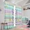 2pcs 2D Flat Printing Curtain Dream Believe Follow Heart Life Fabric Without Electricity Family Party for Living Room Outdoor