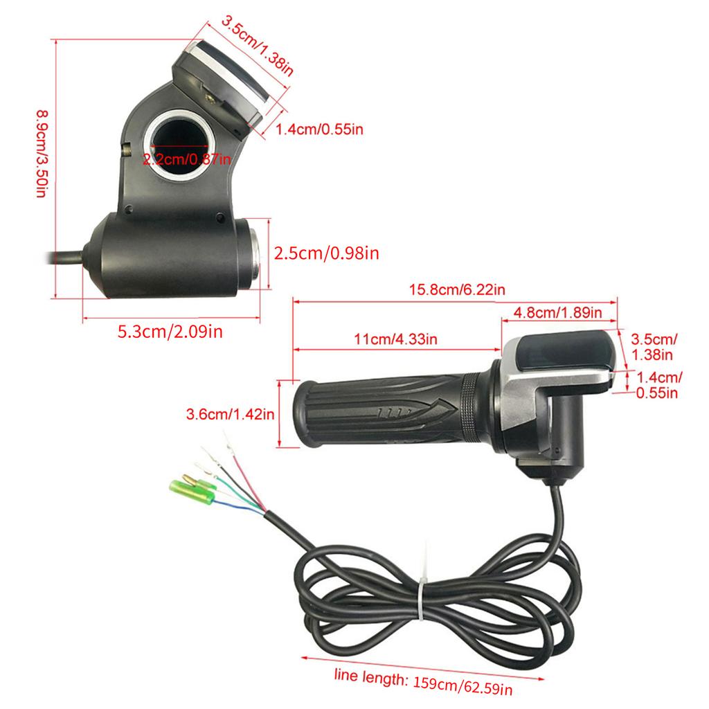 Half Twists Throttles Handle Secure Ergonomic Electric Scooters Throttles Handle Suitable for Various Models