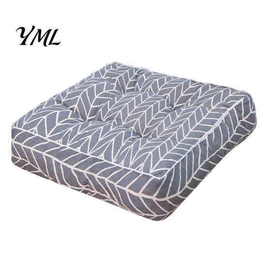 Comfortable Floor Pillow for Tatami Modern Stylish Chair Cushion, Ultra Soft Square Geometric or High-elastic PP Cotton Office Pad Plant Prints,