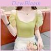 Summer Lantern Sleeve Chiffon Shirt For Women With 3d Pattern And Off Shoulder Design
