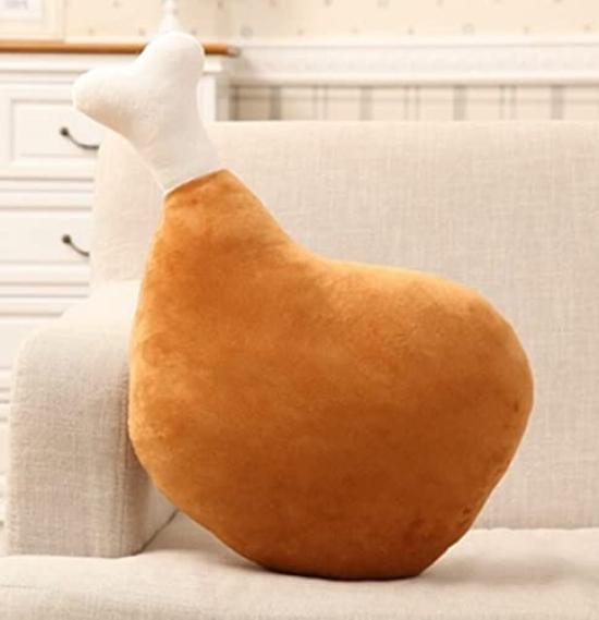 [dokidoki] Chicken Thigh Meat, Chewy Bone-in Chicken Leg, Chicken Cushion Plush Toy, Fun Item, Event, Party, Christmas Gift, Cute, Moe, Primitive Man