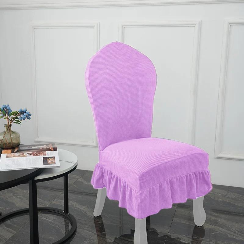 Skirt European-style Chair Cover Thickened Dining Table and Chair Cover Elastic Skirt Hotel Restaurant Chair Protective Cover