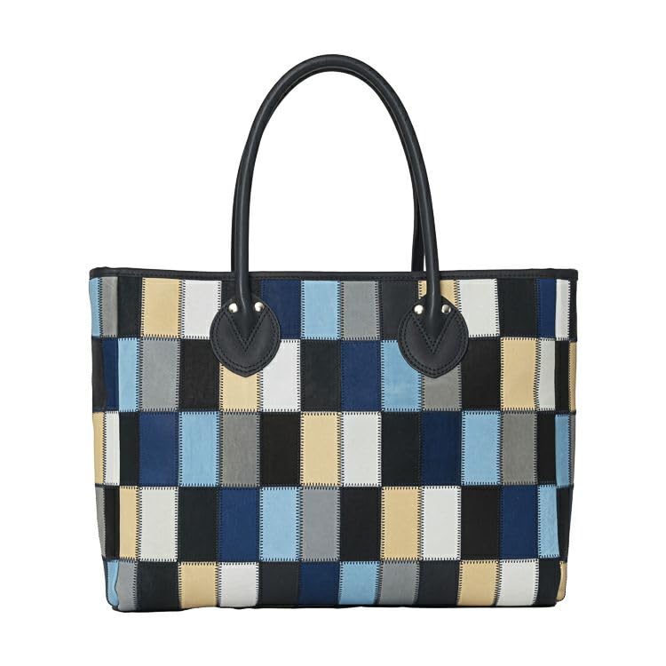 Shoulder Bag Made by Official Baseball Glove Manufacturer Horizontal Genuine Leather B4 Tote Bag Handbag Bag PC16 Inch Bag DPC260M Blue Multi [Tryon]