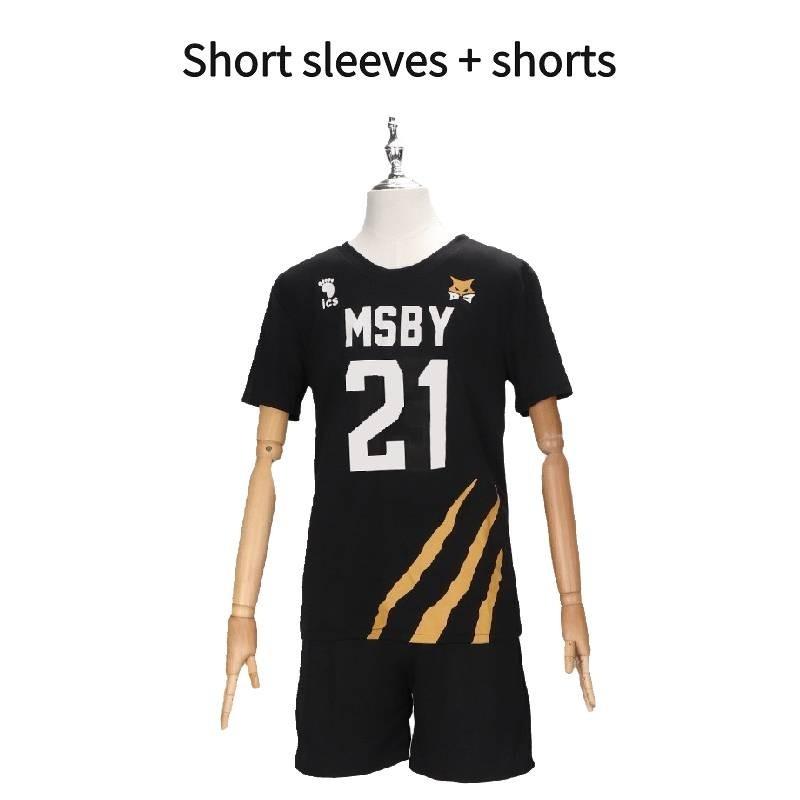 Character Haikyuu Anime Number Black Ball Suit Short Sleeve Shorts Cosplay