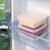 1PC Plastic transparent refrigerator storage box, flip cheese box, kitchen packaging seasoning storage box
