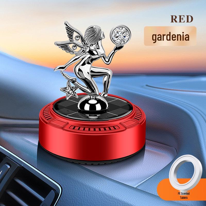 Angel Car Perfume: Solar Powered Rotating Aromatherapy Seat Ornament and Deodorizer
